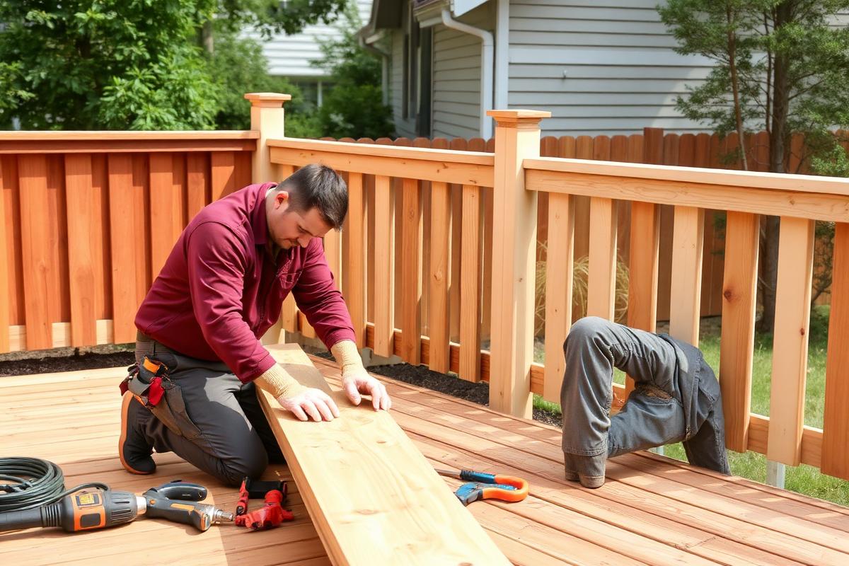 Wooden deck repair and outdoor home improvement